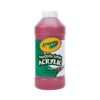 Crayola Portfolio Series Acrylic Paint, Deep Red, 16 oz Bottle (CYO204016115)