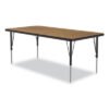 Correll Height-Adjustable Activity Tables, Rectangular, 60w x 30d x 19h, Medium Oak, 4/Pallet (CRL3060TF0695K4)