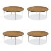 Correll Height Adjustable Activity Tables, Round, 60" x 19" to 29", Medium Oak Top, Gray Legs, 4/Pallet (CRL60TFRD06954P)