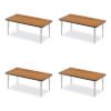 Correll Adjustable Activity Table, Rectangular, 60" x 30" x 19" to 29", Medium Oak Top, Black Legs, 4/Pallet (CRL3060TF06954P)
