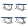 Correll Adjustable Folding Table, Rectangular, 48" x 24" x 22" to 32", Blue Top, Black Legs, 4/Pallet (CRLRA2448274P)
