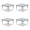 Correll Adjustable Activity Tables, Square, 48" x 48" x 19" to 29", Gray Top, Black Legs, 4/Pallet (CRL4848TF1595K4)
