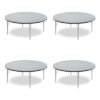Correll Height Adjustable Activity Tables, Round, 60" x 19" to 29", Gray Granite Top, Gray Legs, 4/Pallet (CRL60TFRD15954P)