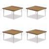 Correll Adjustable Activity Tables, Square, 48" x 48" x 19" to 29", Medium Oak Top, Silver Legs, 4/Pallet (CRL4848TF06954P)