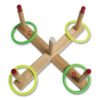 Champion Sports Ring Toss Set, Plastic/wood, Assorted Colors, 5 Pegs, 4 Rings (CSIQS1)
