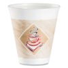 Dart Cafe G Foam Hot/cold Cups, 12 Oz, Brown/red/white, 1,000/carton (DCC12X16G)