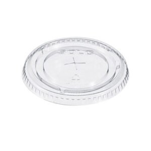SOLO Straw-Slot Cold Cup Lids, Fits 9 oz to 20 oz Cold Cups, Plastic, Clear, 100/Pack (DCC662TSPK)