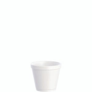 Dart Food Containers, Squat, 8 oz, White, Foam, 1,000/Carton (DCC8SJ12)