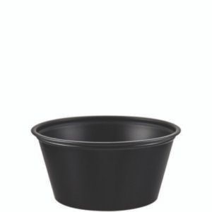 Dart Polystyrene Portion Cups, 3.25 oz, Plastic, Black, 250/Bag, 10 Bags/Carton (DCCP325BLK)
