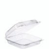 Dart StayLock Clear Hinged Lid Containers, 8.6 x 9 x 3, Clear, Plastic, 100/Pack, 2 Packs/Carton (DCCC55UT1)