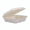 Dart Compostable Molded Fiber Hinged Trays, ProPlanet Seal, 8.03 x 8.38 x 1.93, Ivory, 200/Carton (DCCHC8FBR1)