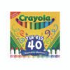 Crayola Ultra-Clean Washable Markers, Broad Bullet Tip, Assorted Colors, 40/set (CYO587858)
