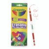Crayola Erasable Color Pencil Set, 3.3 mm, 2B, Assorted Lead and Barrel Colors, 10/Pack (CYO684410)
