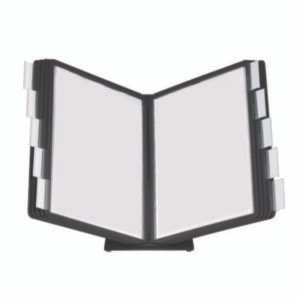 Durable VARIO Document Holder, 10 Panels 15.5 x 6.5 x 10.75, Black Borders (DBL552201)