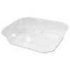 Dart ClearPac Large Nacho Tray, 2 Compartments, 3.3 oz, 6.2 x 6.2 x 1.6, Clear, Plastic, 500/Carton (DCCC68NT2)