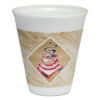 Dart Cafe G Foam Hot/cold Cups, 12 Oz, Brown/red/white, 20/pack (DCC12X16GPK)