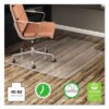 deflecto EconoMat All Day Use Chair Mat for Hard Floors, Rolled Packed, 45 x 53, Lipped, Clear (DEFCM21232COM)