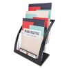 deflecto 3-Tier Literature Holder, Leaflet Size, 11.25w x 6.94d x 13.31h, Black (DEF693704)