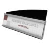 deflecto Interior Image Anti-Glare Sign Holder, Landscape, 8.5" x 2" Insert, Black/Silver (DEF89105)