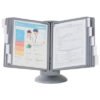 Durable Sherpa Motion Desk Reference System, 10 Panels, Gray Borders (DBL553937)