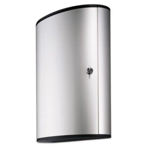 Durable Locking Key Cabinet, 72-Key, Brushed Aluminum, Silver, 11.75 x 4.63 x 15.75 (DBL195523)