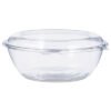 Dart Tamper-Resistant, Tamper-Evident Bowls with Dome Lid, 48 oz, 8.9" Diameter x 3.4" h, Clear, Plastic, 100/Carton (DCCCTR48BD)