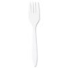 Dart Style Setter Mediumweight Plastic Forks, White, 1,000/Carton (DCCF6BW)