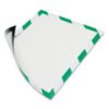 Durable DURAFRAME Security Magnetic Sign Holder, 8.5 x 11, Green/White Frame, 2/Pack (DBL4772131)