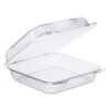 Dart StayLock Clear Hinged Lid Containers, 8.6 x 9 x 3, Clear, Plastic, 200/Carton (DCCPET55UT1)