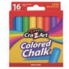 Cra-Z-Art Colored Chalk, Assorted Colors, 16/pack (CZA1080148)