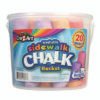 Cra-Z-Art Washable Sidewalk Jumbo Chalk in Storage Bucket with Lid and Handle, 12.63", 20 Assorted Colors (CZA108076)