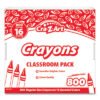 Cra-Z-Art Crayons, 16 Assorted Colors, 800/pack (CZA74004)