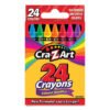 Cra-Z-Art School Quality Crayon, Assorted Colors, 24/box (CZA1020148)