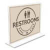 deflecto Anti-Glare Stand Up Double Sided Sign Holder, 8.5 X 11, Clear (DEF879301)