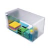 deflecto Stackable Cube Organizer, Double Cube, Plastic, 12 x 6 x 6, Clear (DEF350501)