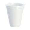 Dart Foam Drink Cups, 12 oz, Squat, White, 1,000/Carton (DCC12J16)