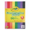 Crayola Construction Paper, 9 x 12, Assorted Colors, 96 Sheets/Pack (CYO993000)