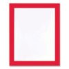 deflecto Self Adhesive Sign Holders, 11 x 17 Insert, Clear with Red Border, 2/Pack (DEF68886R)