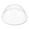 SOLO Cappuccino Dome Sipper Lids, Fits 30 oz to 32 oz Hot Cups, Plastic, Clear, 50/Pack, 20 Packs/Carton (DCC20LCDH)