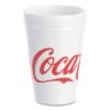 Dart Coca-Cola Foam Cups, 32 oz, White/Red, 25/Bag, 20 Bags/Carton (DCC32TJ32C)