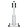 Durable Mobile TV Cart COWORKSATION, Engineered Wood, 3 Shelves, Supports 40 lb, 22.5" x 22.6" x 50.89", White (DBL370202)