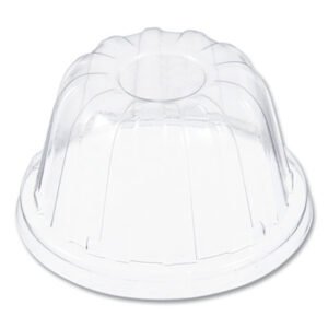 Dart D-T Sundae/Cold Cup Lids, Fits 6 oz/8 oz/12 oz Cold Cups, Plastic, Clear, 50/Pack, 20 Packs/Carton (DCC12HDLC)