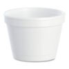 Dart Bowl Containers, 4 oz, White, Foam, 1,000/Carton (DCC4J6)