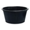Dart Conex Complements Portion/Medicine Cups, 2 oz, Plastic, Black, 125/Bag, 20 Bags/Carton (DCC200PCBLK)