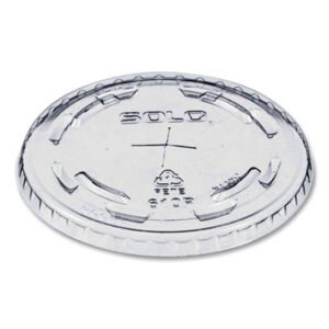 Dart Plastic Cold Cup Lids, Fits 9 oz to 10 oz Cold Cups, Clear, 1,000/Carton (DCC610TS)