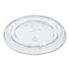 SOLO PETE Flat Straw-Slot Cold Cup Lids, Fits 16 oz to 24 oz Cold Cups, Plastic, Clear, 100/Pack, 10 Packs/Carton (DCC626TSCT)