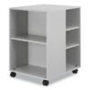 Durable Flexible Multi-Functional Cart for Office Storage, Wood, 6 Shelves, 20.79 x 23.31 x 29.45, Gray (DBL311310)