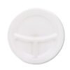 Dart Mediumweight Foam Plates, 3-Compartment Plate, 9" dia, White, 125/Pack (DCC9CPWQRPK)