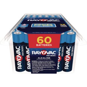 Rayovac Alkaline AAA Batteries, 60/Pack RAY82460PPK Rayovac Alkaline AAA Batteries, 60/Pack RAY82460PPK