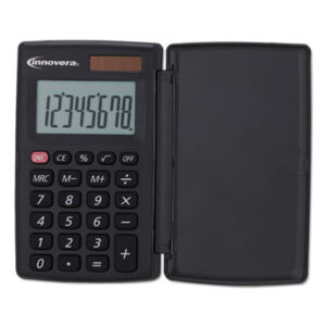 Innovera 15921 Pocket Calculator with Hard Shell Flip Cover, 8-Digit, LCD IVR15921 Innovera 15921 Pocket Calculator with Hard Shell Flip Cover, 8-Digit, LCD IVR15921